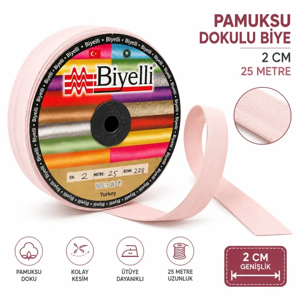25 Metre Koton Pembe Biye