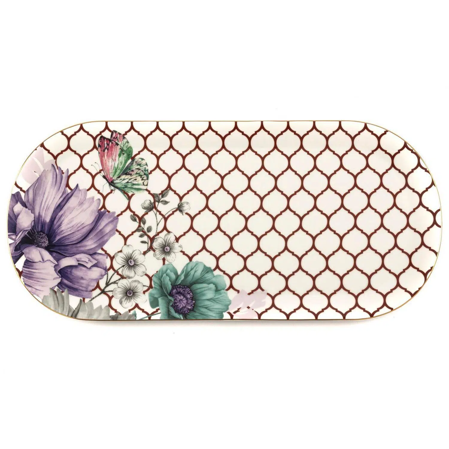 DE16.310004 Lily 2Li Oval Servis Tabağı