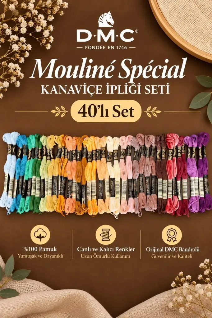 40 Adet Mouline Goblen İp Seti