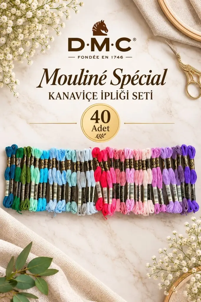 40 Adet Mouline Goblen İp Seti