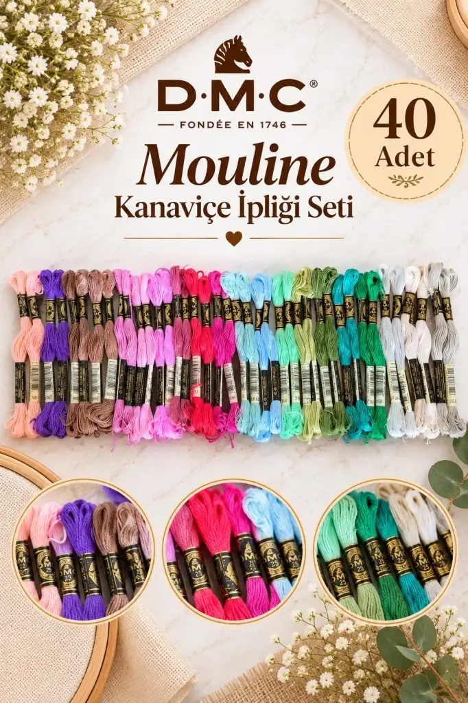 40 Adet Mouline Goblen İp Seti