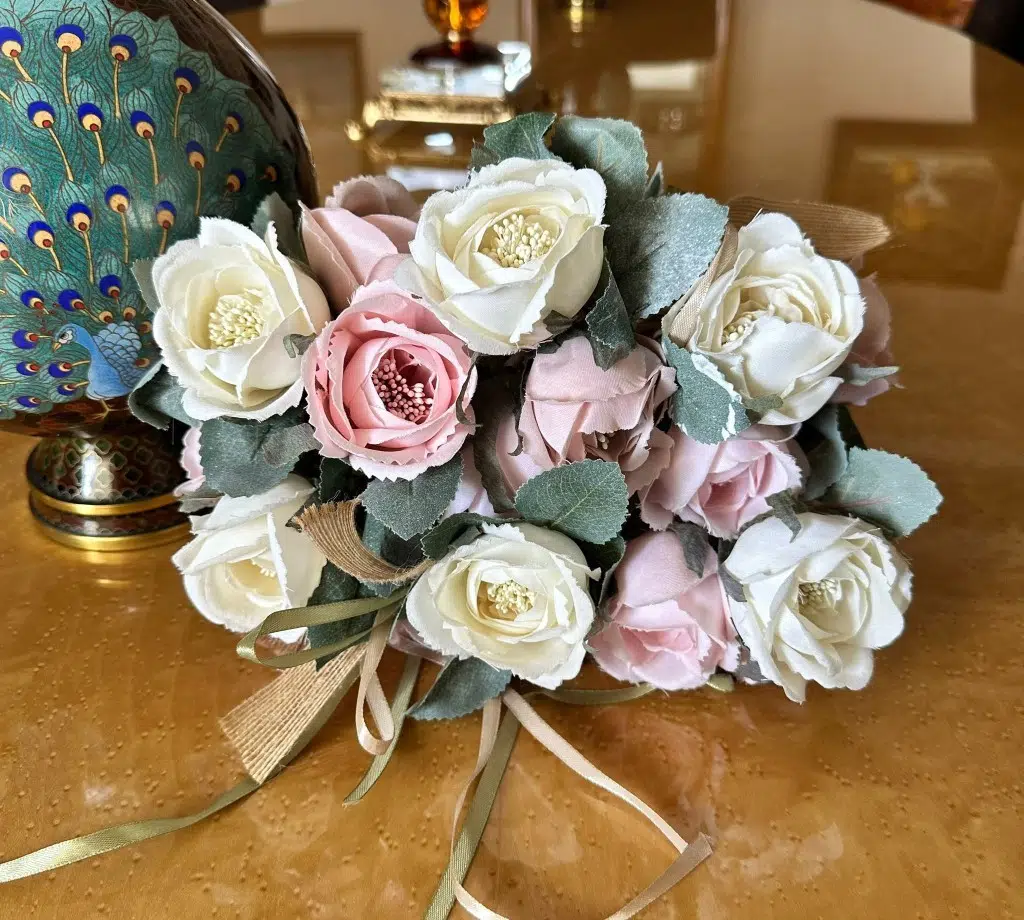 6 LI Krem Pembe Gül Demeti