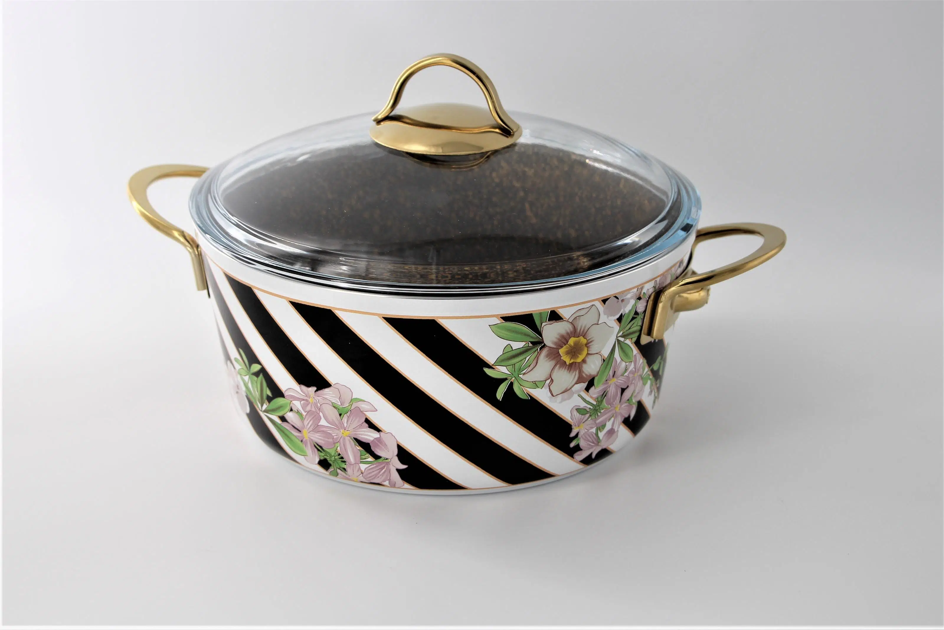 8818 Begonvil Emaye 24 Cm Derin Tencere