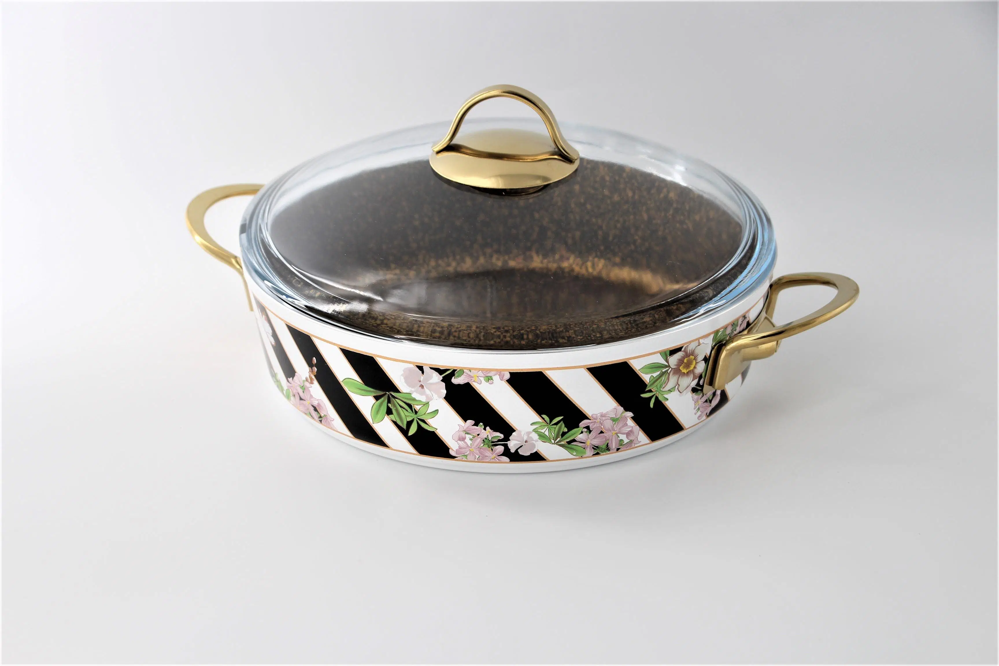 8818 Begonvil Emaye 26 Cm Yayvan Tencere