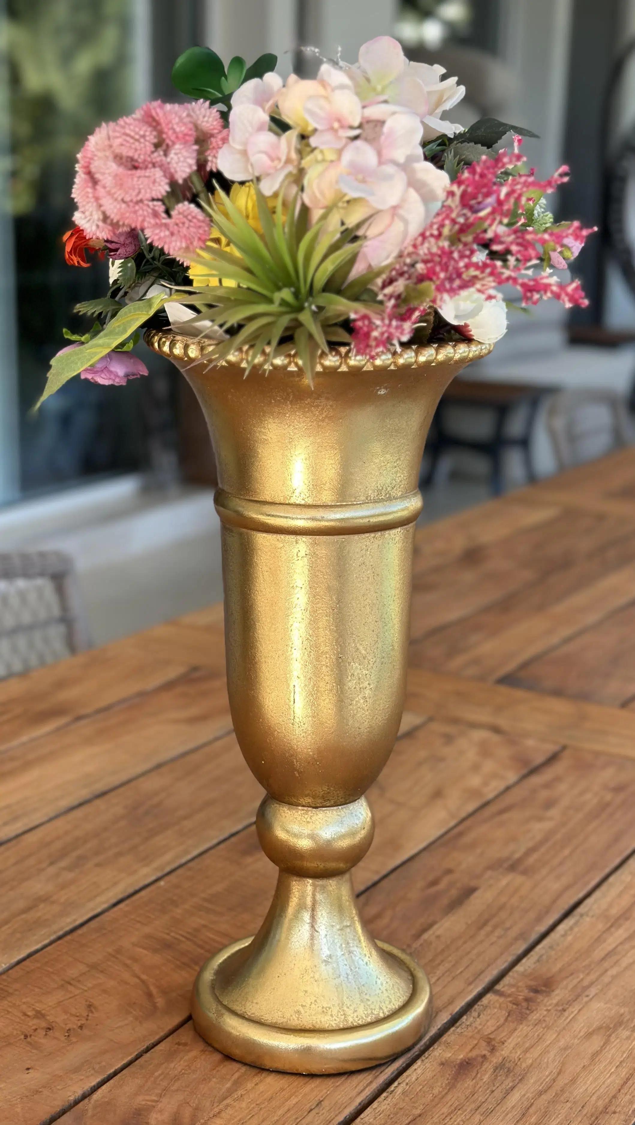 Gold Geniş Ağızlı Vazo VE 013