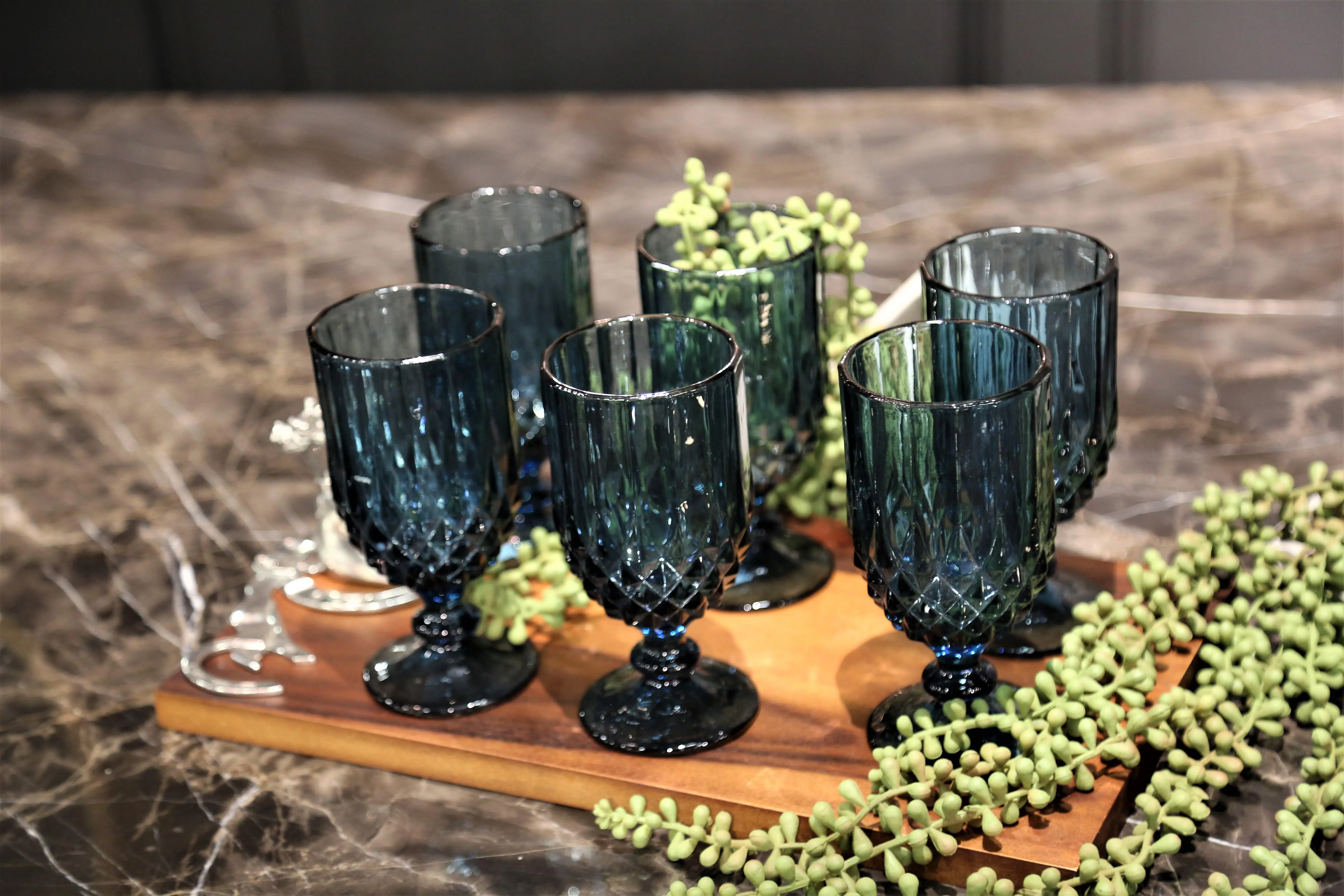 LYSO 029 Pure Blue 6LI Cam Kadeh Seti