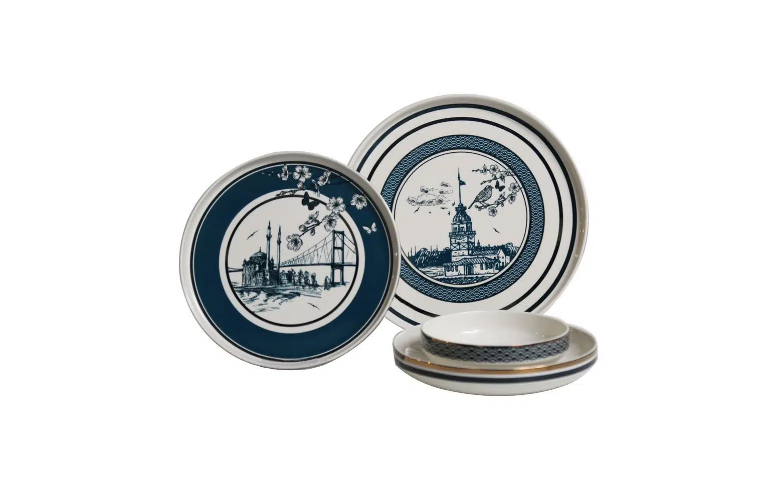 Lyxı 015 Tessie 24 Parça Bone Yemek Takımı