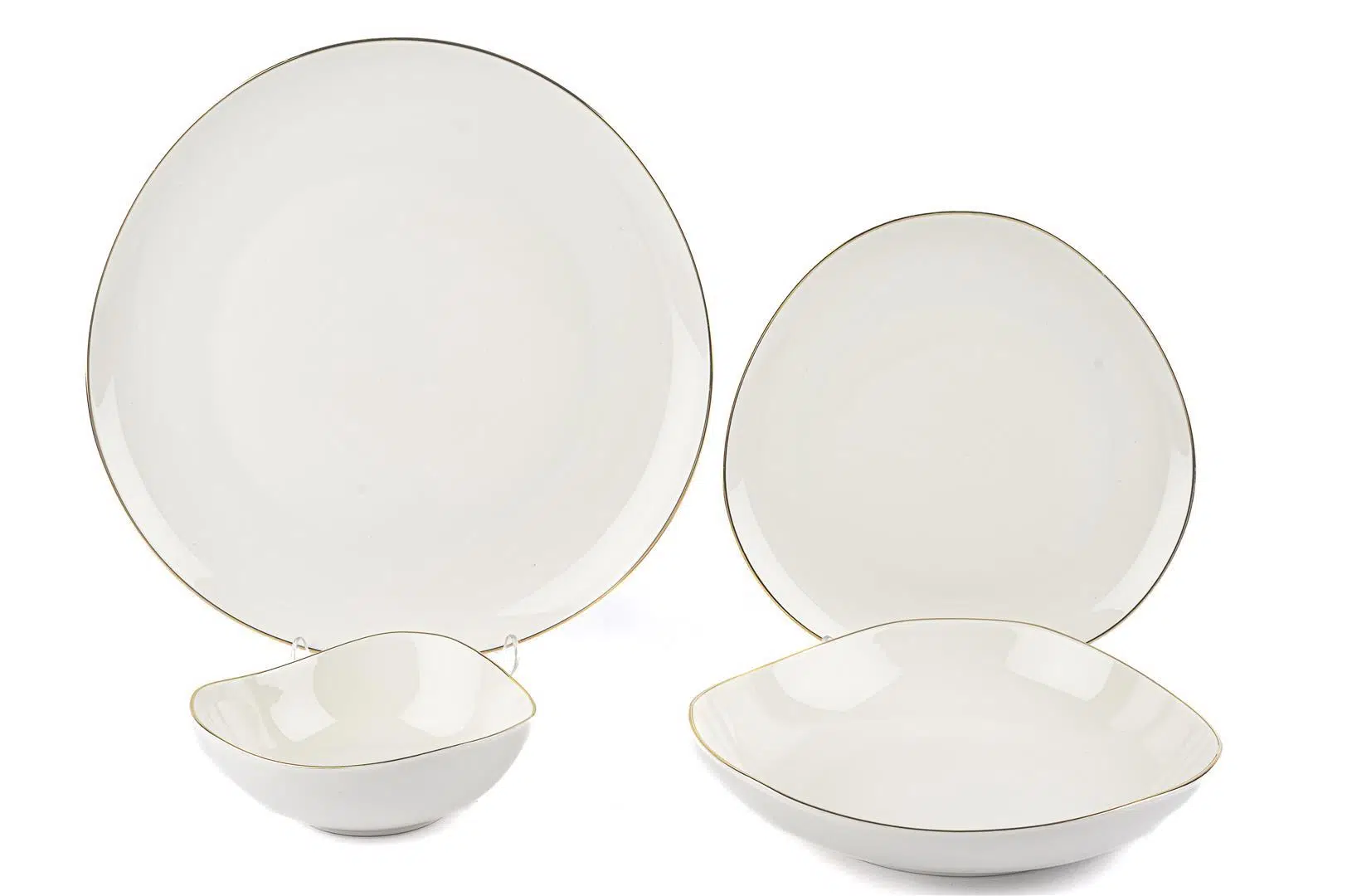 P038.370282 Tringular Gold 24 Parça Yemek Takımı