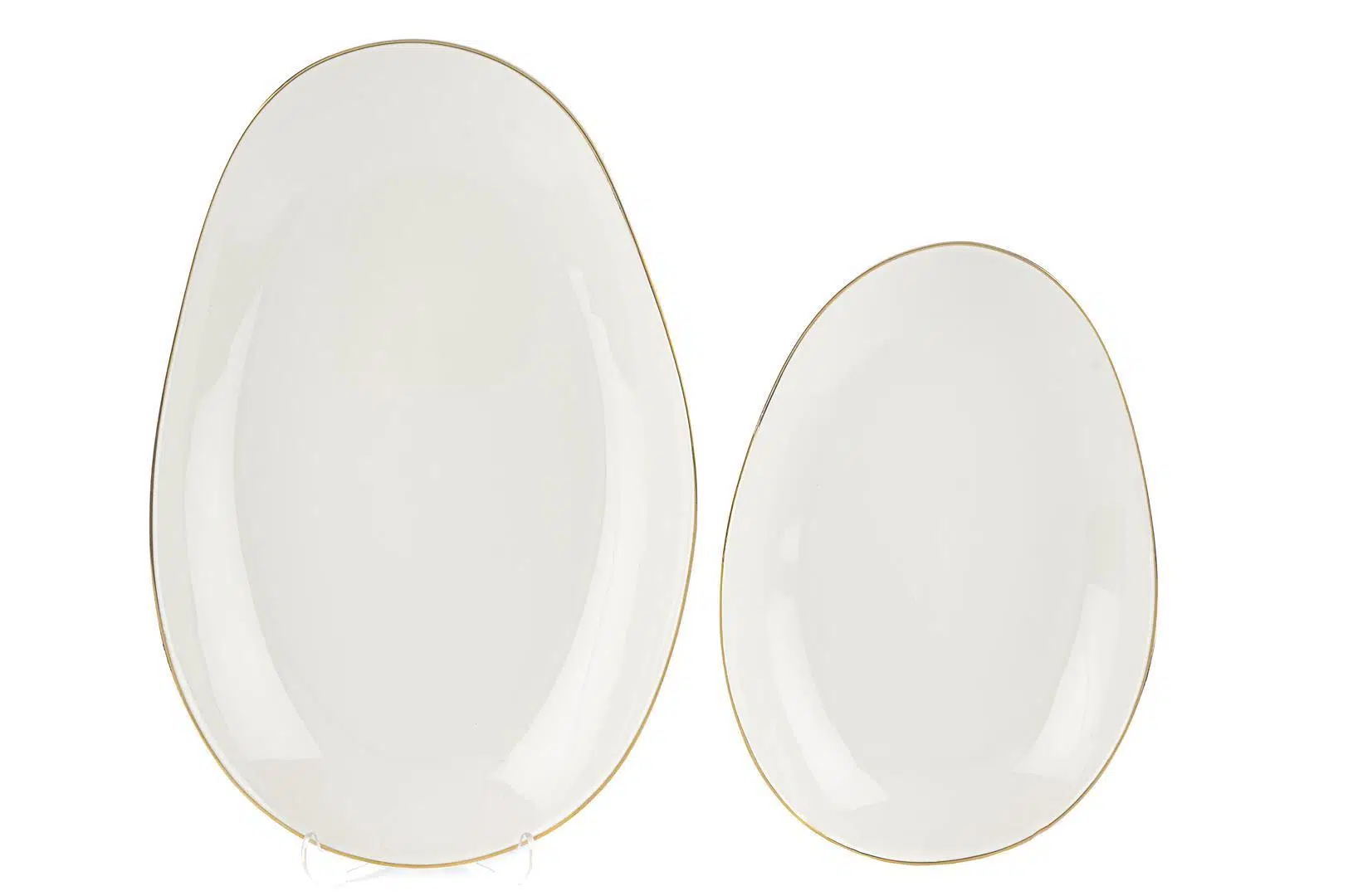 P038.370299 Tringular Gold 2Li Oval Servis Tabağı