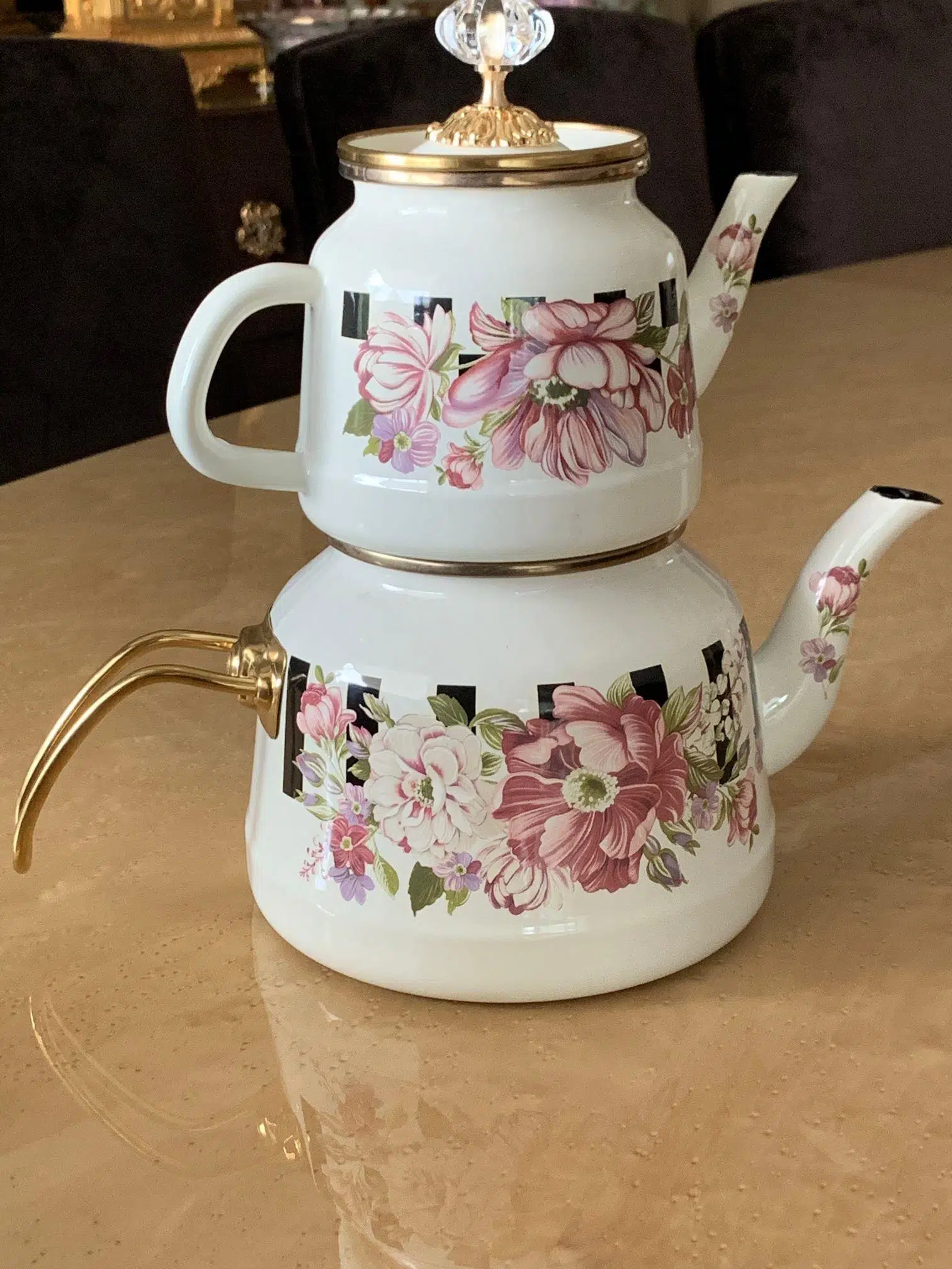 3010 D Vintage Çaydanlık Dama