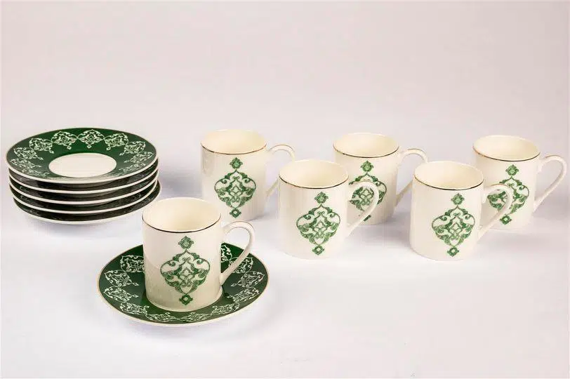P038.886723 Yeşil Kahve Fincan Takımı